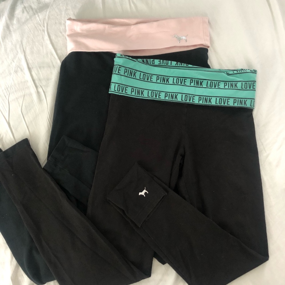 2 PINK VS Yoga Leggings
